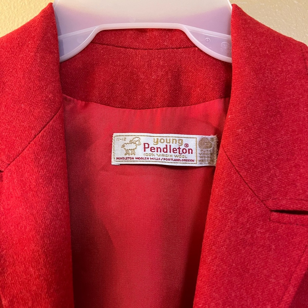 Red Wool Pendleton Jacket - image 3
